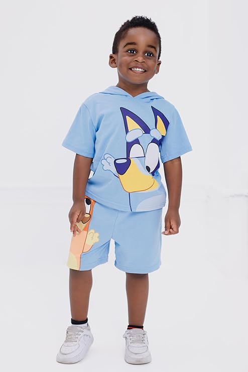 Bluey Sudadera con capucha y pantalones cortos