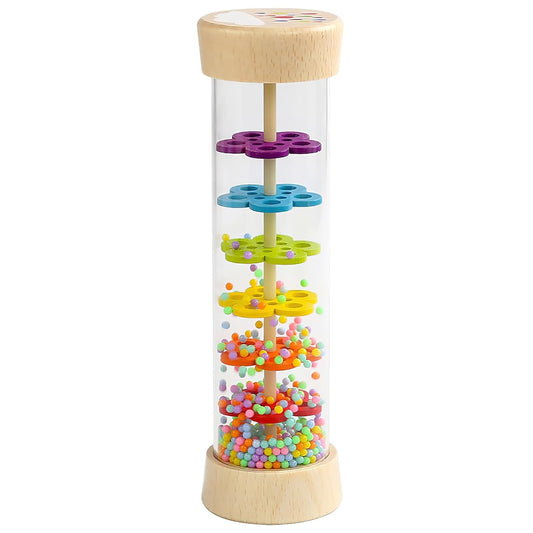 Palo de lluvia de madera, juguetes Montessori