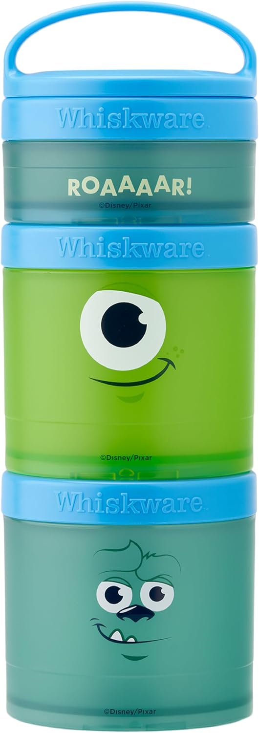 Whiskware Disney Pixar - Contenedores apilables para aperitivos Monsters Inc Mike Wazowski y Sulley