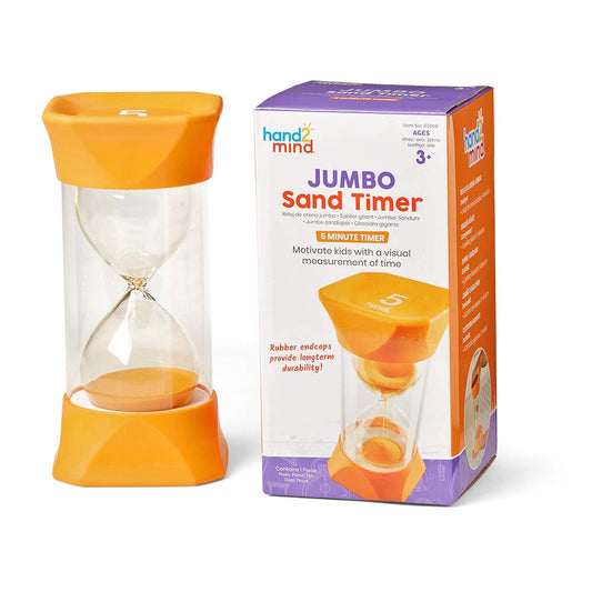 hand2mind Temporizador de arena jumbo de 5 minutos