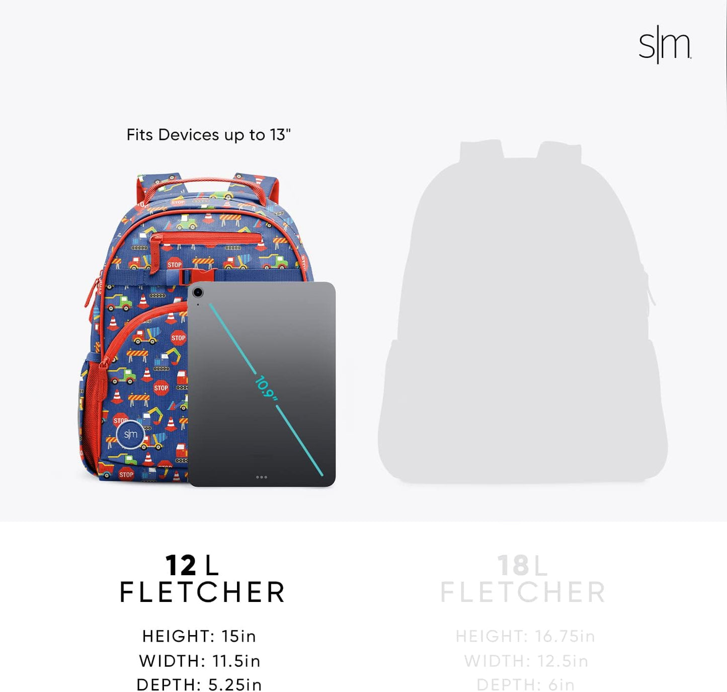 Simple Modern Fletcher - Mochila para niños 15" Pulgadas 