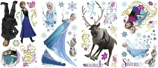 Calcomanías de pared con purpurina de Frozen
