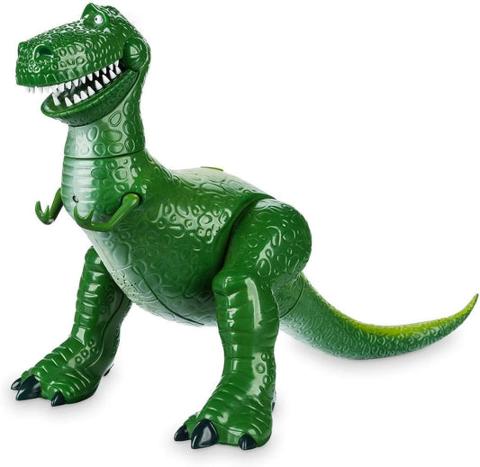 Disney Store Figura de acción interactiva oficial de Rex de Toy Story, cuenta con sonidos y frases