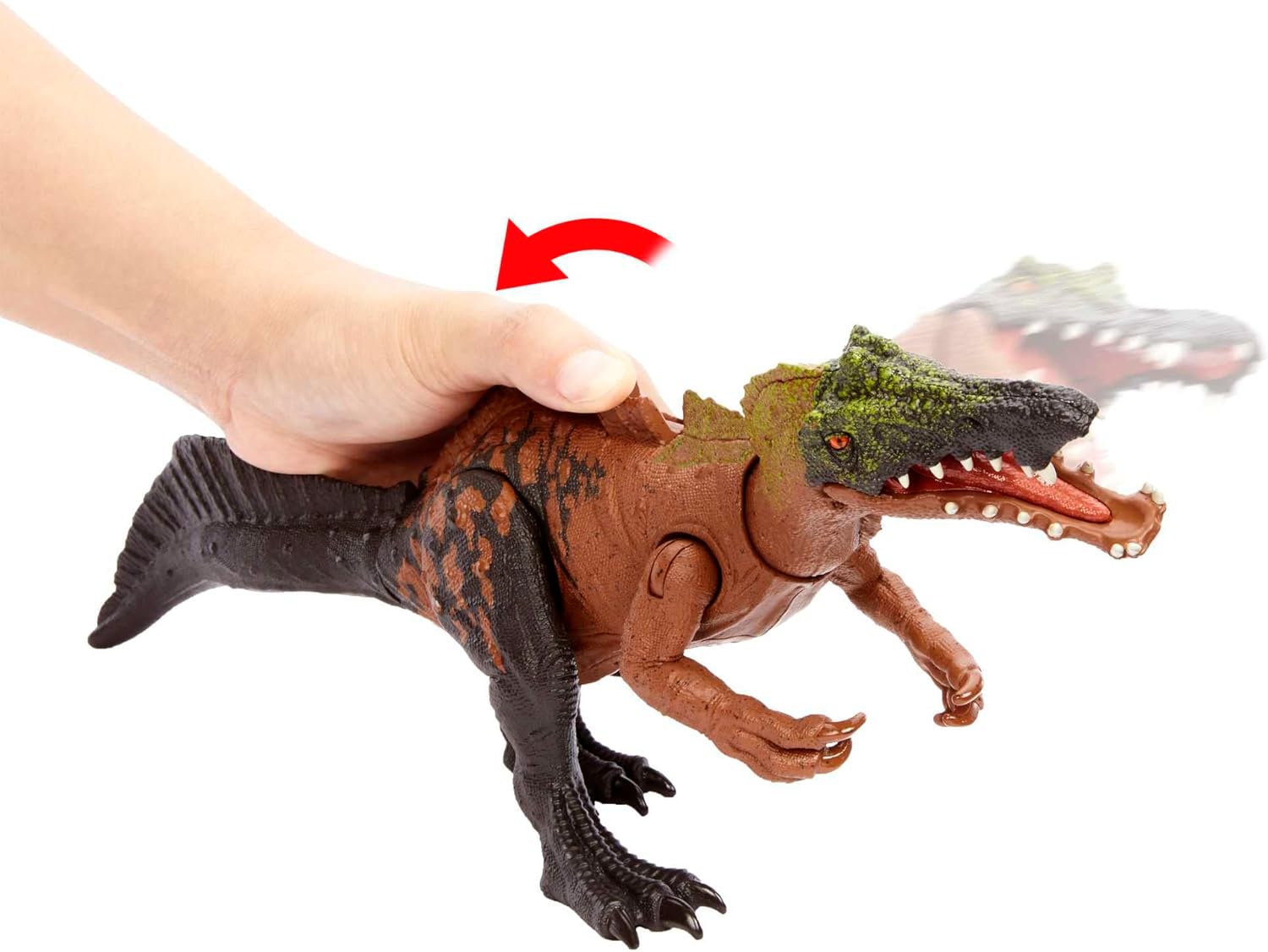 Mattel Jurassic World Wild Roar - Juguete de dinosaurio con sonido y movimiento de ataque