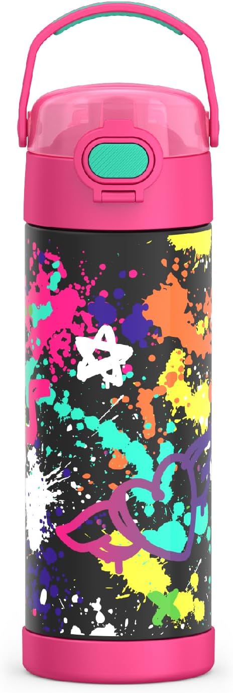 THERMOS FUNTAINER - Botella aislada al vacío de acero inoxidable de 16 onzas