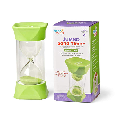 hand2mind Temporizador de arena jumbo de 2 minutos