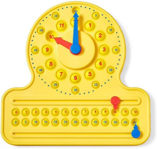 hand2mind NumberLine - Reloj sensorial de burbujas para reventar