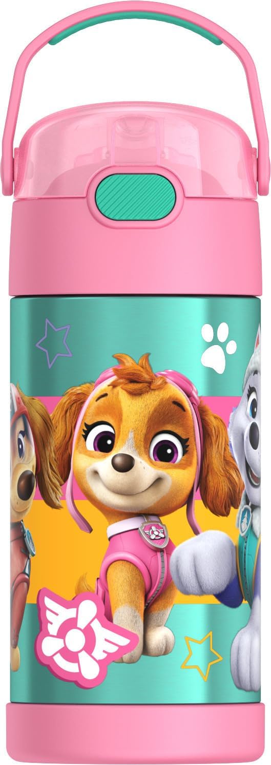 THERMOS FUNTAINER - Botella de agua con pajilla, 12 onzas