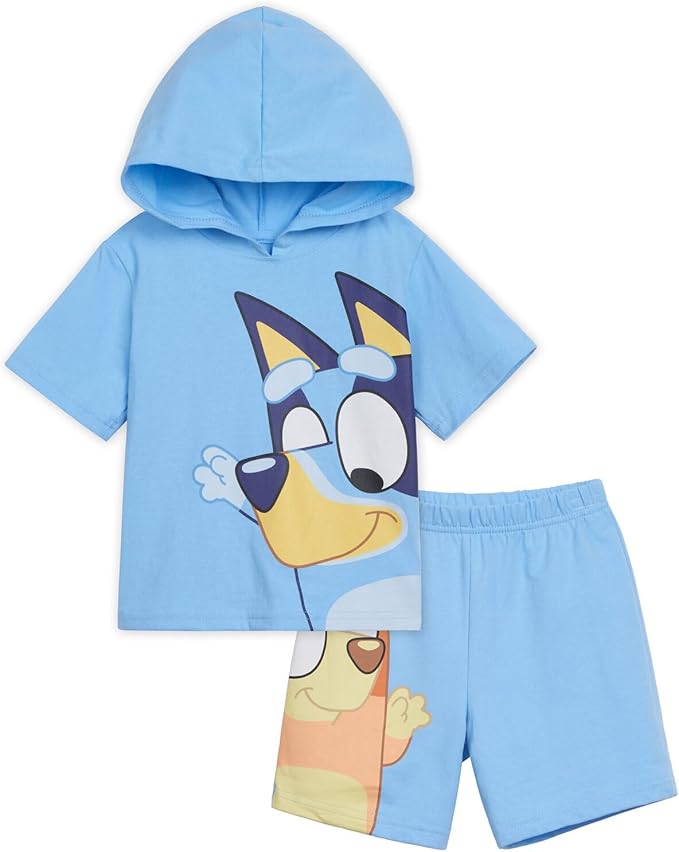 Bluey Sudadera con capucha y pantalones cortos