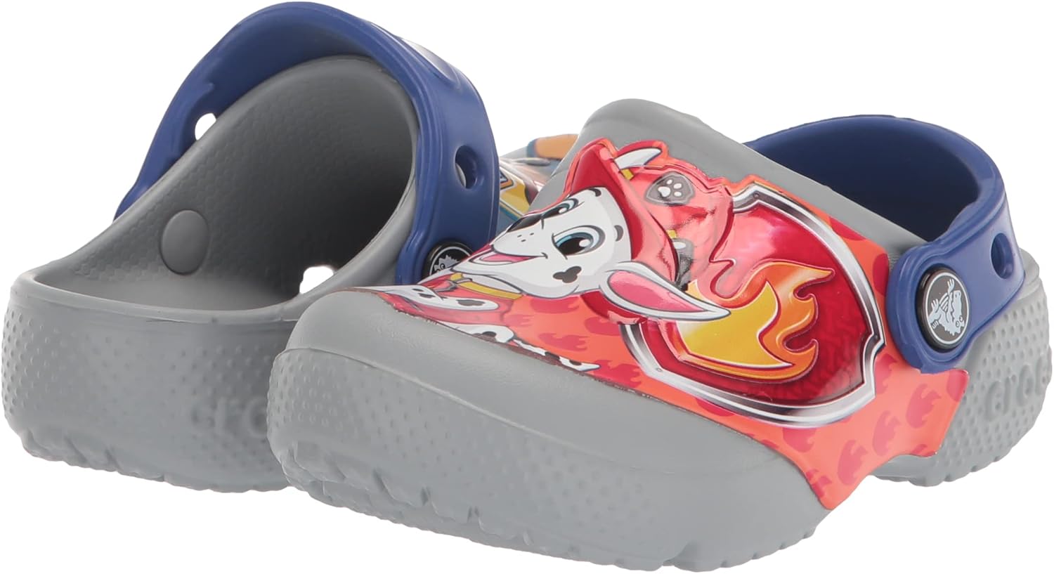 Crocs Zuecos divertidos unisex para niños con parche de Paw Patrol