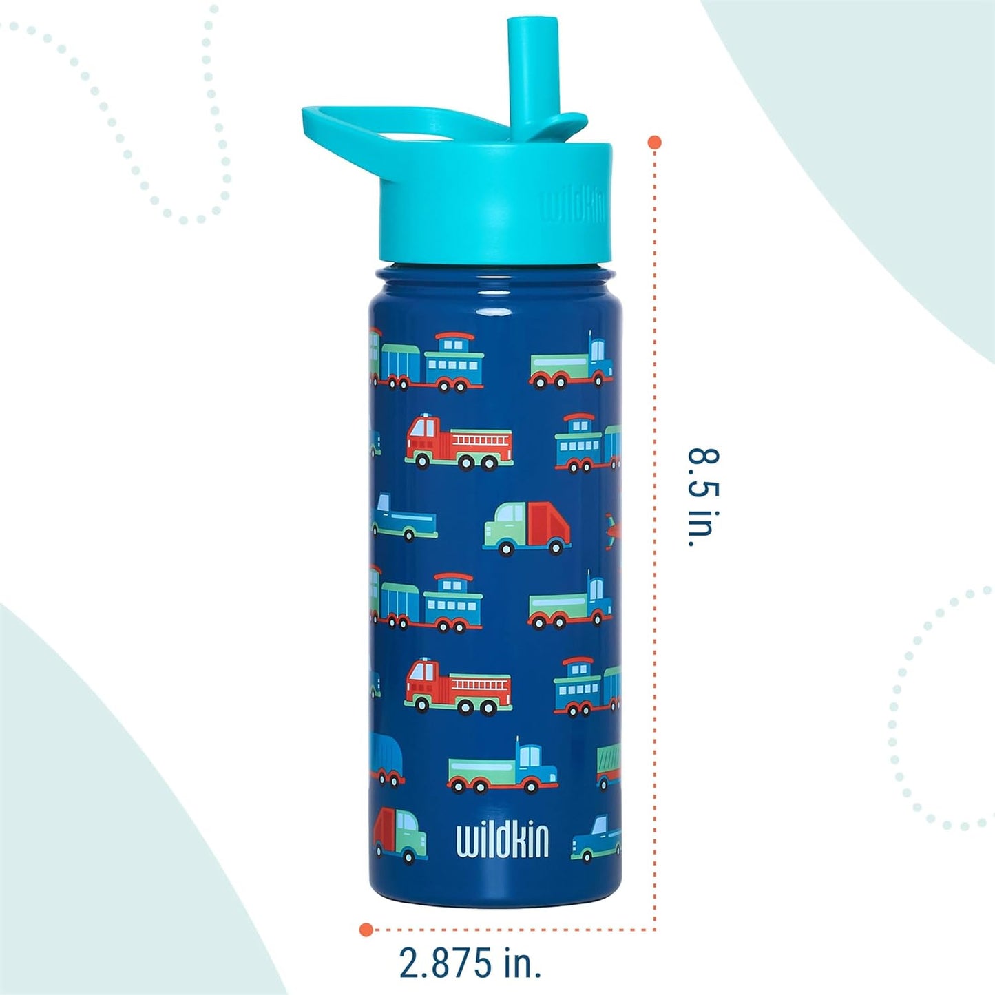 Wildkin Botella de agua reutilizable de acero inoxidable 18 onz