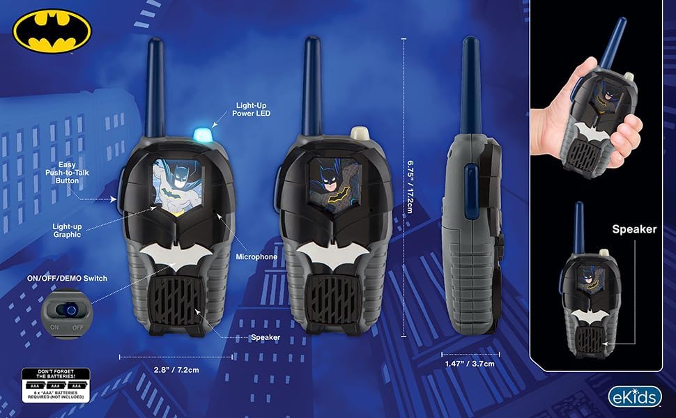 Walkie Talkies de juguete de Batman