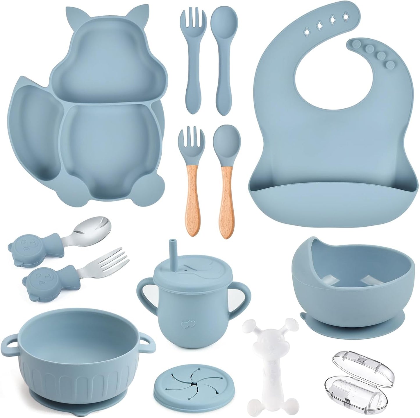 Set de alimentación de bebé de silicona