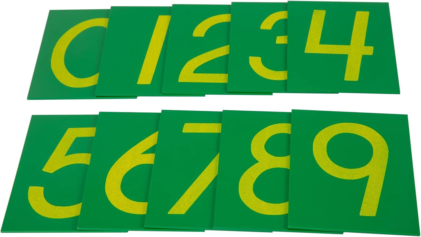 números de papel de lija  Montessori