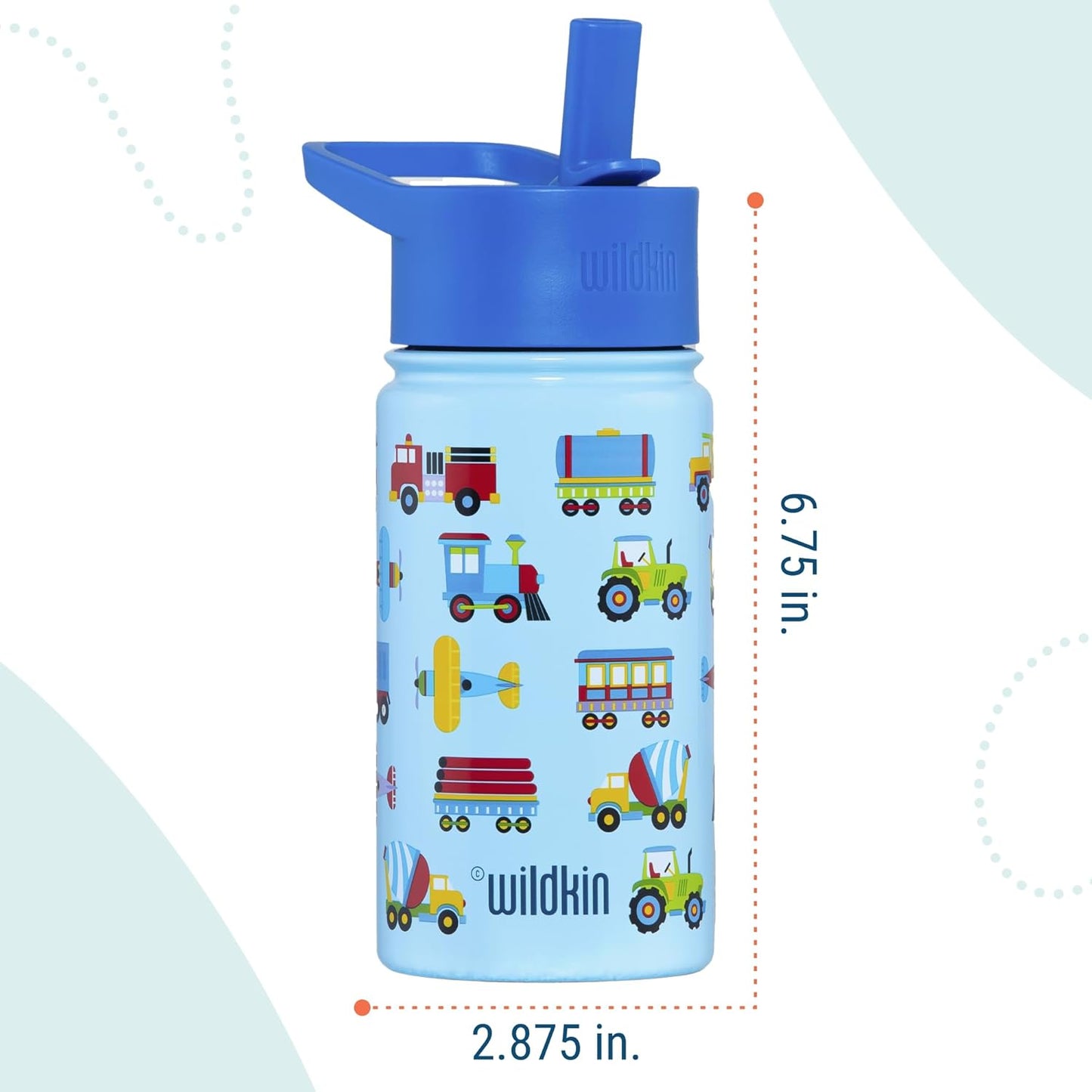 Wildkin Botella de agua reutilizable de acero inoxidable