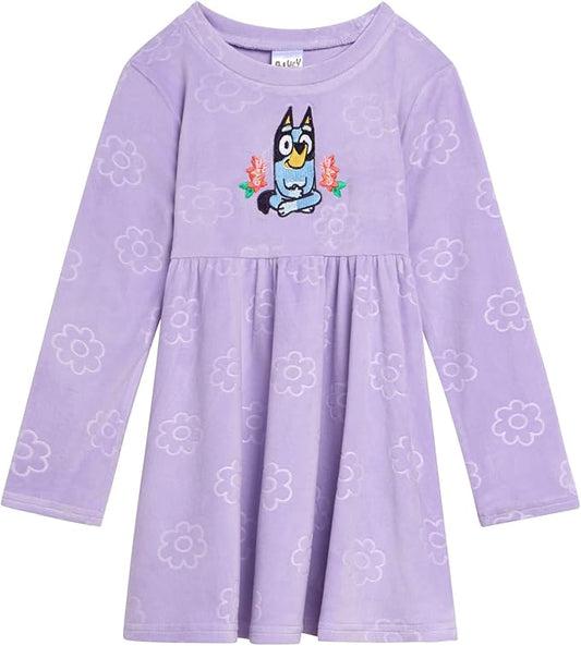 Bluey Vestido skater de terciopelo