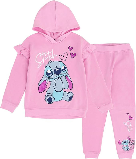 Disney Stitch -  Conjunto de sudadera con capucha y pantalones de forro polar