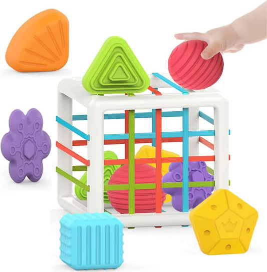 Cubo con 6 piezas de formas múltiples sensoriales