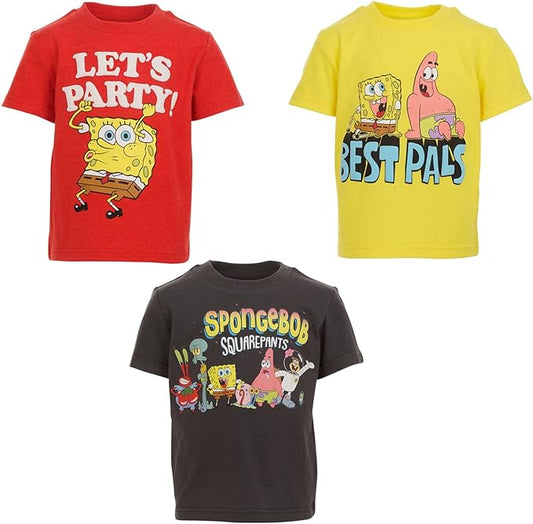 Paquete de 3 camisetas de Bob Esponja