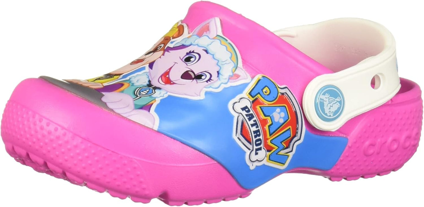 Crocs Zuecos divertidos unisex para niños con parche de Paw Patrol