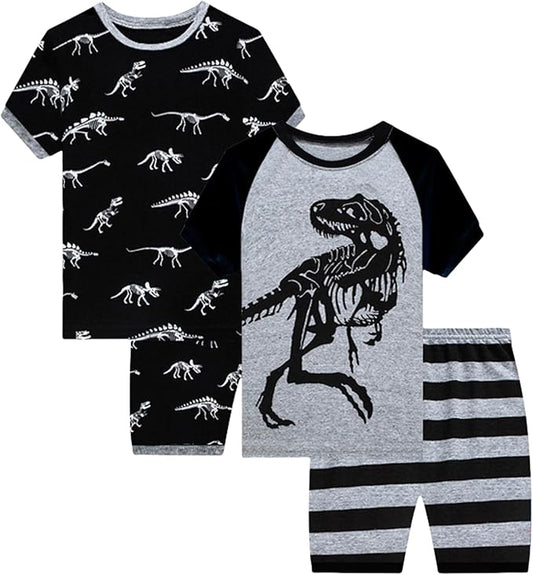 Pijamas de algodón de dinosaurio Little bety