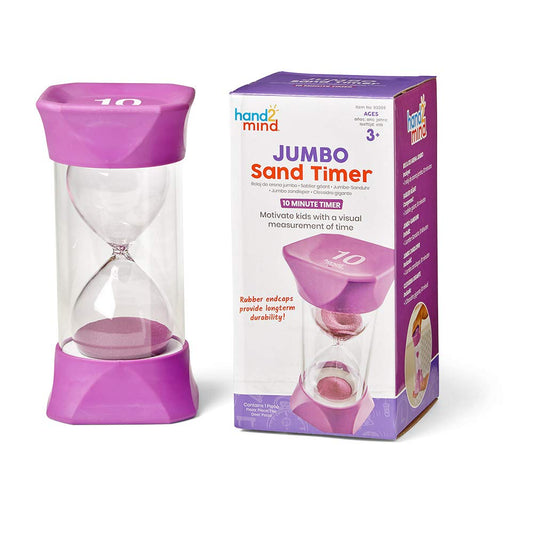 hand2mind Temporizador de arena jumbo de 10 minutos