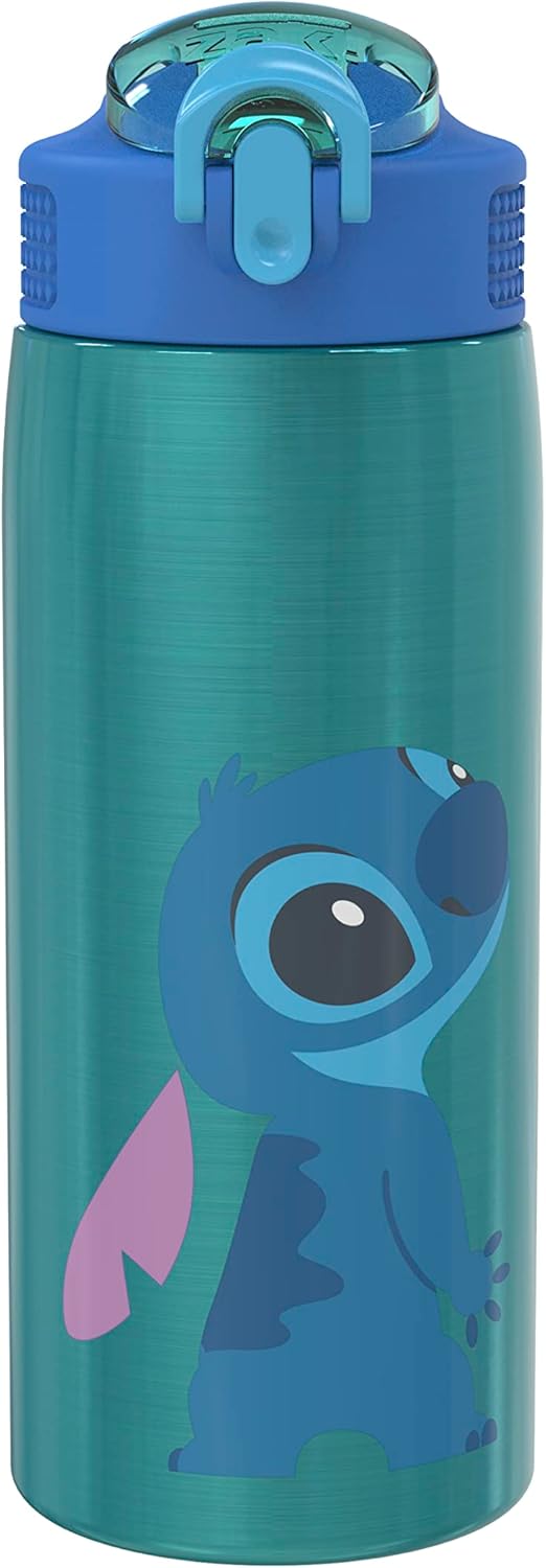 Zak Designs Disney Lilo and Stitch - Botella de agua 19 onzas, de acero inoxidable