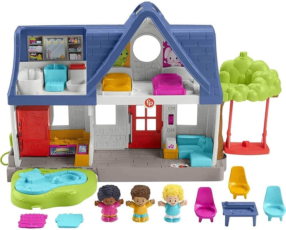 Fisher-Price Little People - Juego de casa de juego con escenarios inteligentes 