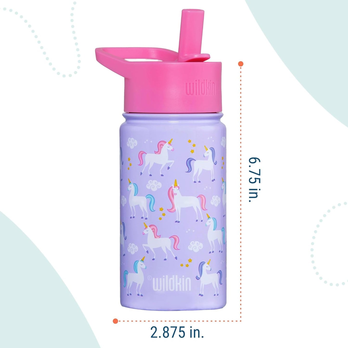 Wildkin Botella de agua de acero inoxidable 14 Onz
