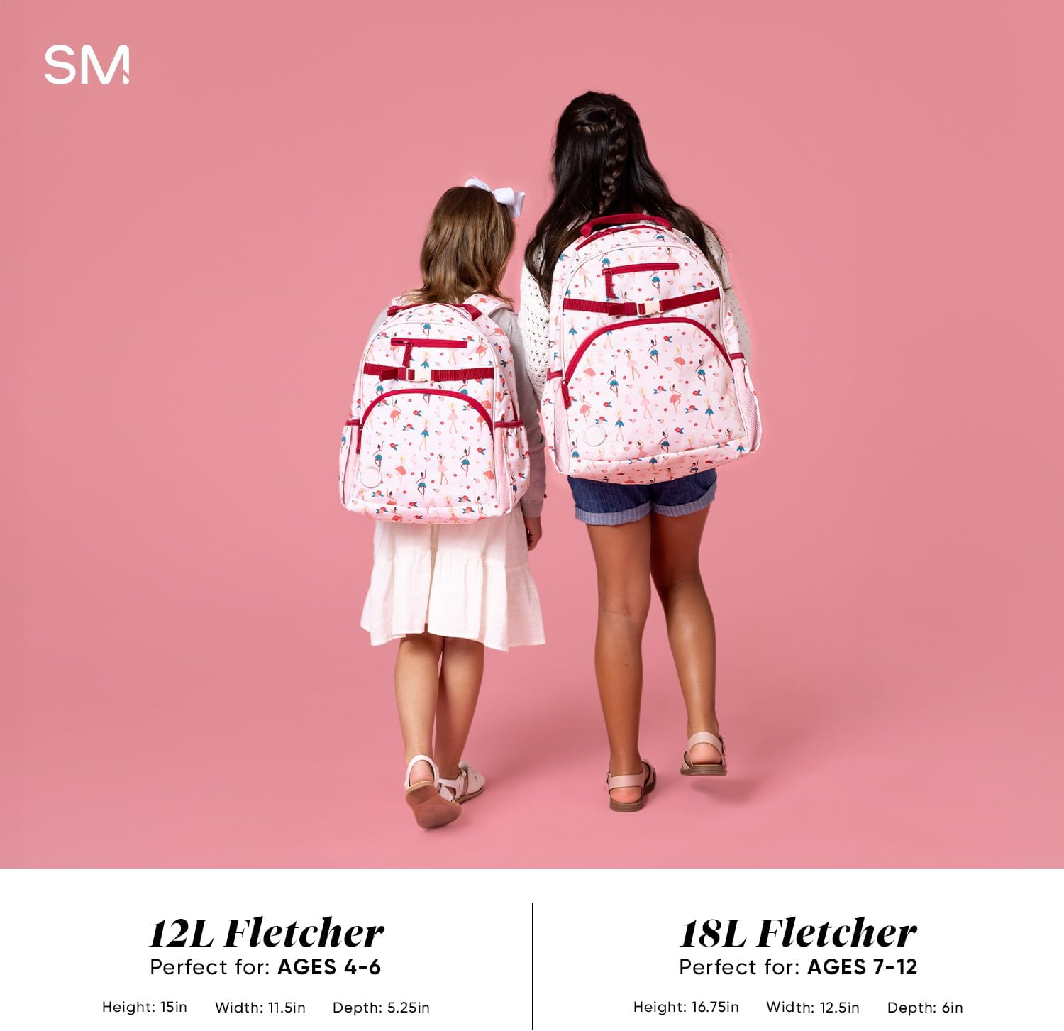 Simple Modern Fletcher - Mochila para niños Camiones 15" Pulgadas 