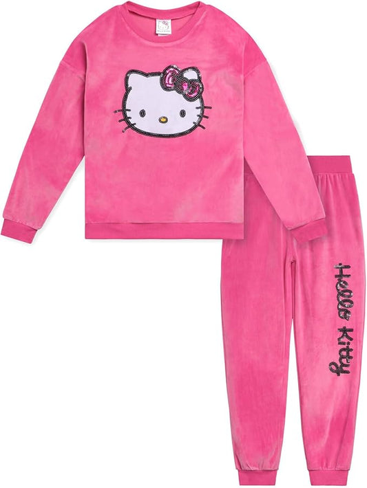 Hello Kitty Conjunto de sudadera de terciopelo