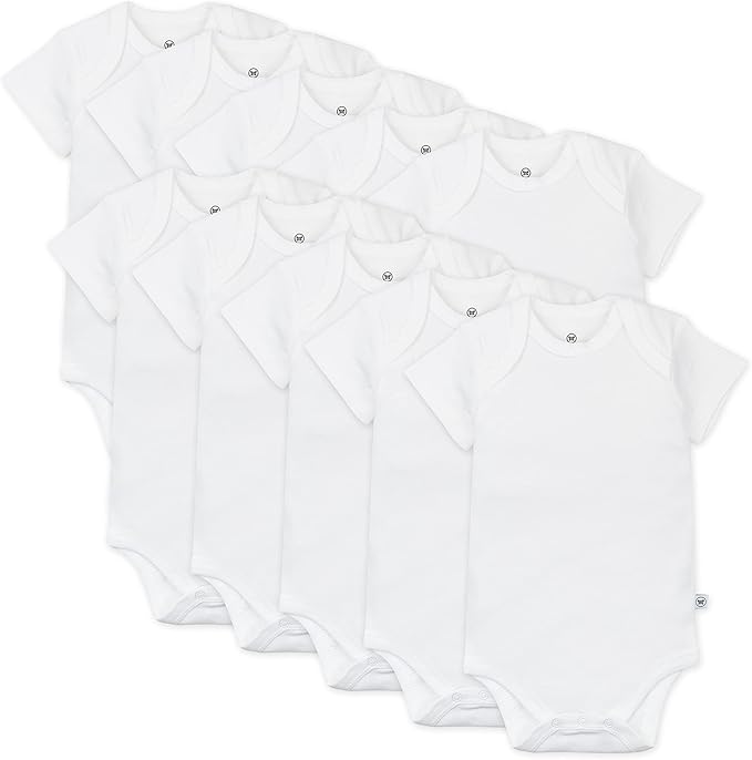 Bodys unisex HonestBaby de manga corta (paquete de 10)