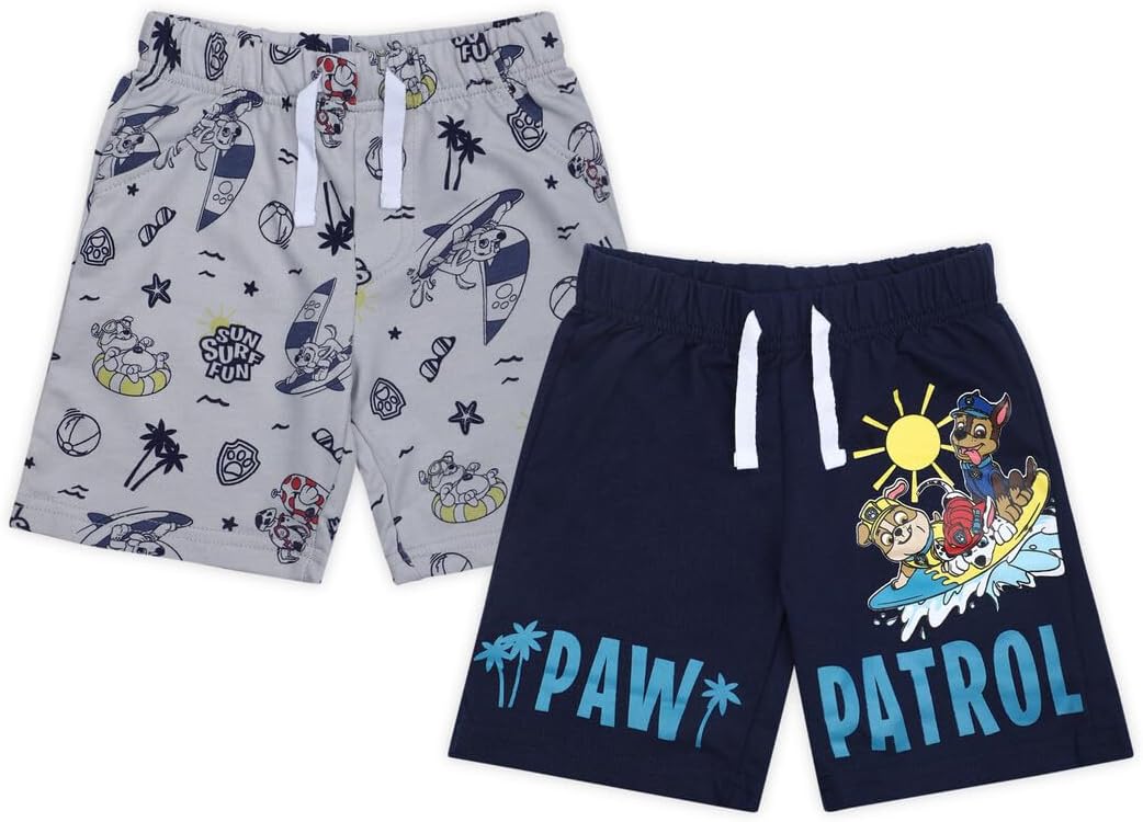 Paw Patrol Nickelodeon - Paquete de 2 pantalones cortos