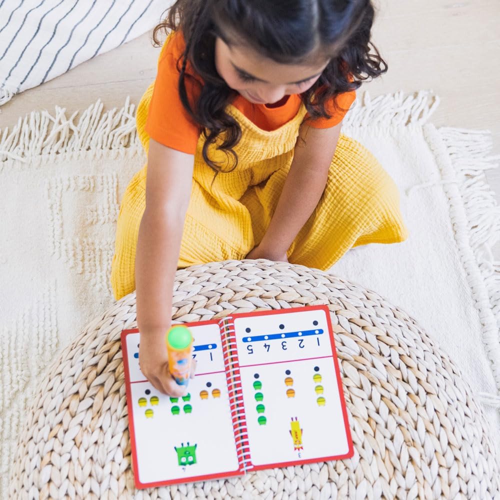 Educational Insights Hot Dots Numberblocks - Libro de trabajo números del 1 al 10 con bolígrafo interactivo, más de 75 actividades