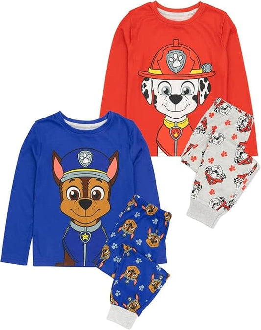 Paw Patrol Pijamas para niños y niñas, paquete de 2 pijamas