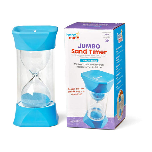 hand2mind Temporizador de arena jumbo de 1 minuto