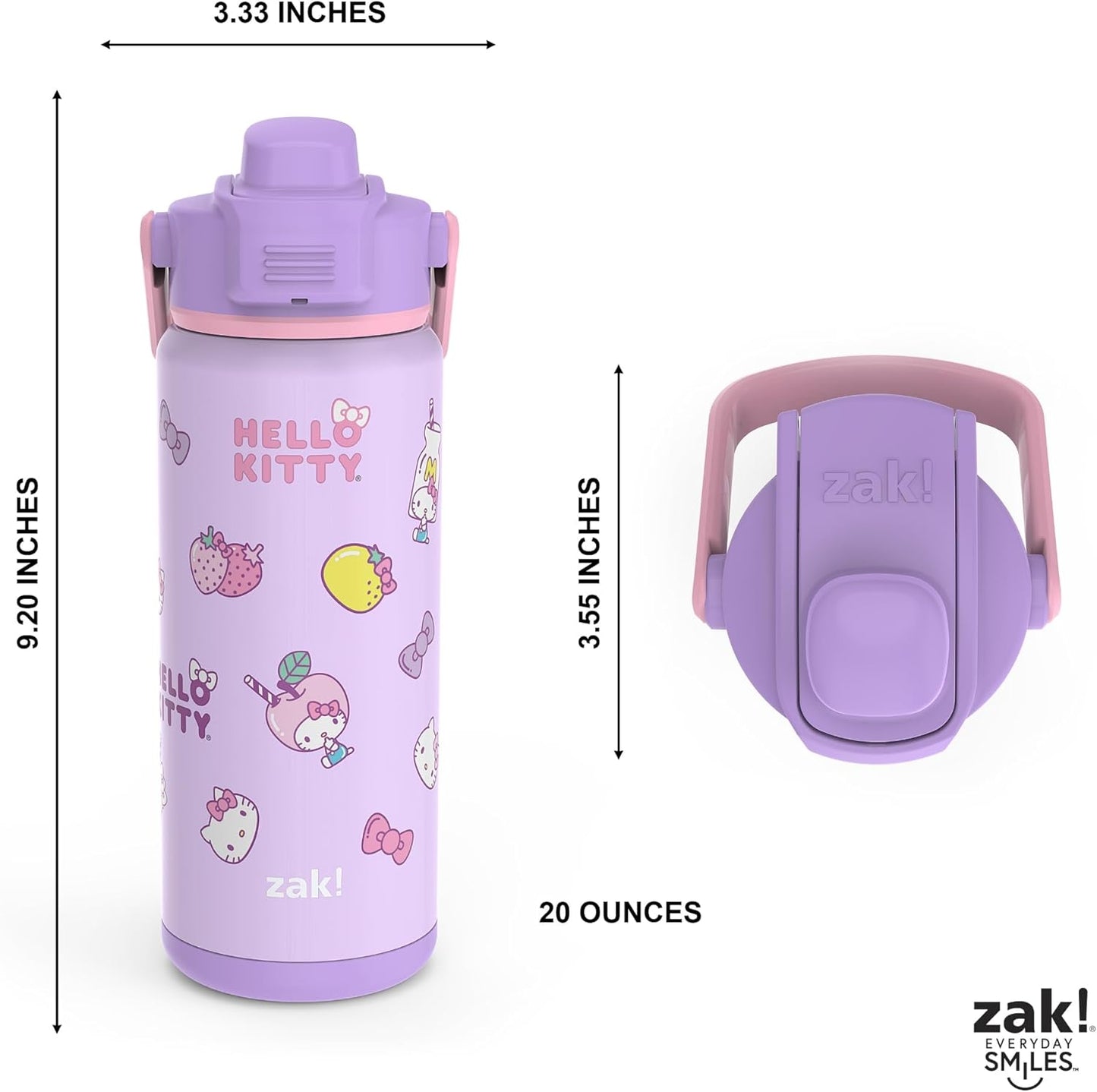 zak Botella aislada acero inoxidable 20 onzas