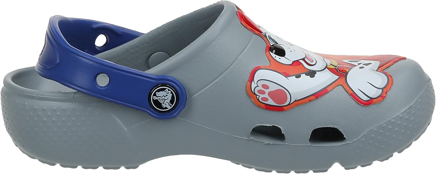 Crocs Zuecos divertidos unisex para niños con parche de Paw Patrol