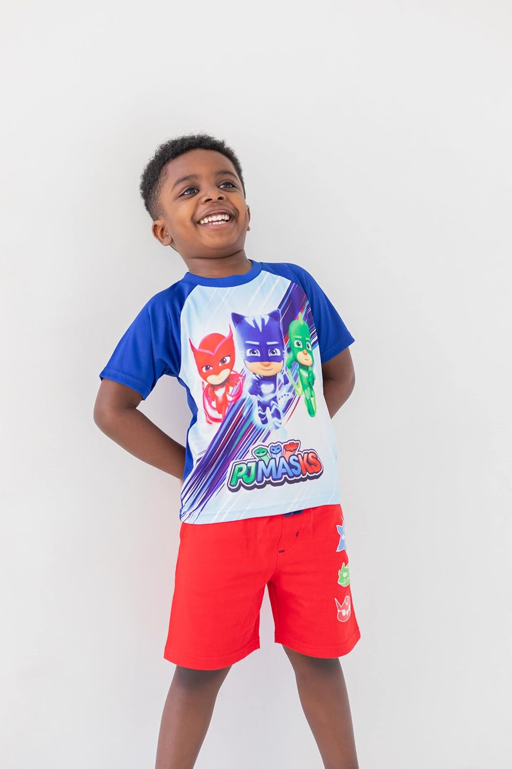 PJ Masks Conjunto de 3 piezas: camiseta sin mangas y pantalones cortos