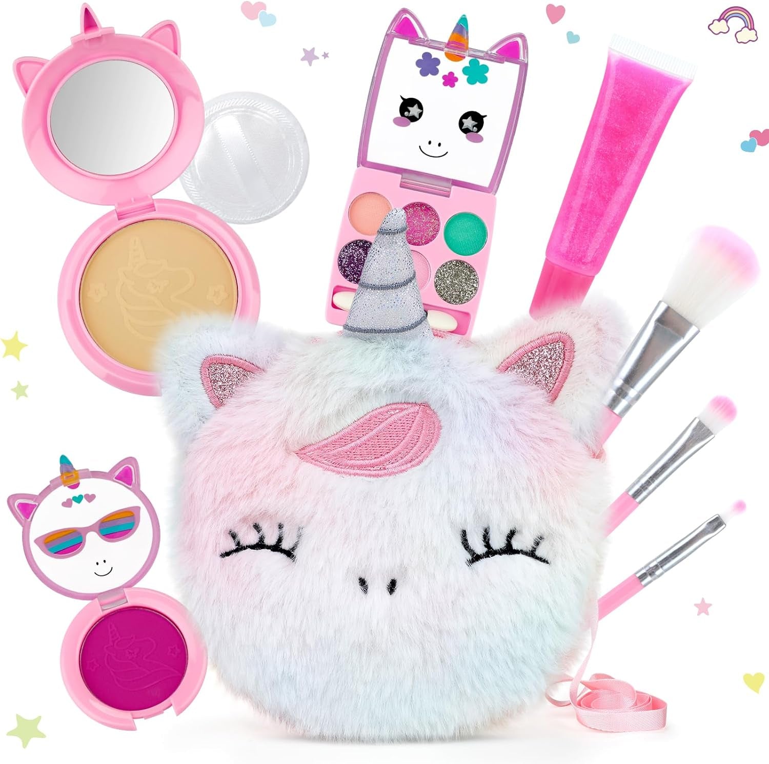 maquillaje lavable de unicornio