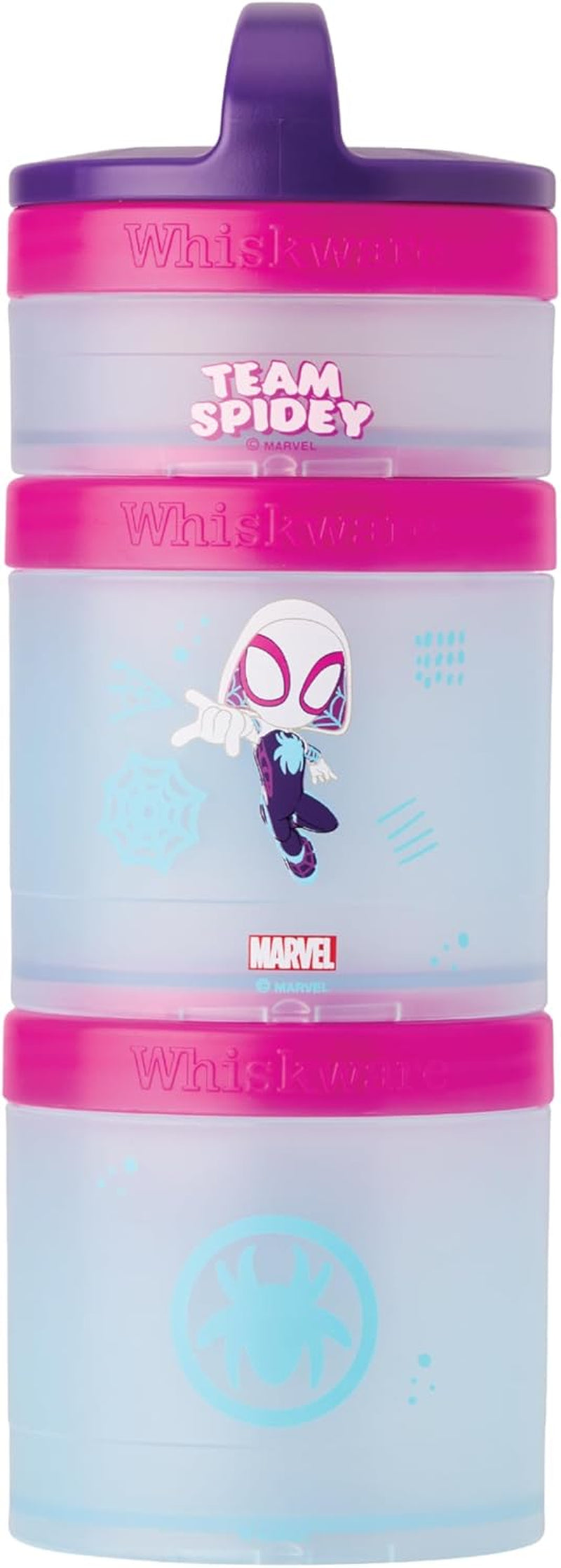 Whiskware Spiderman - Contenedores apilables para aperitivos Spidey, Gwen Stacy