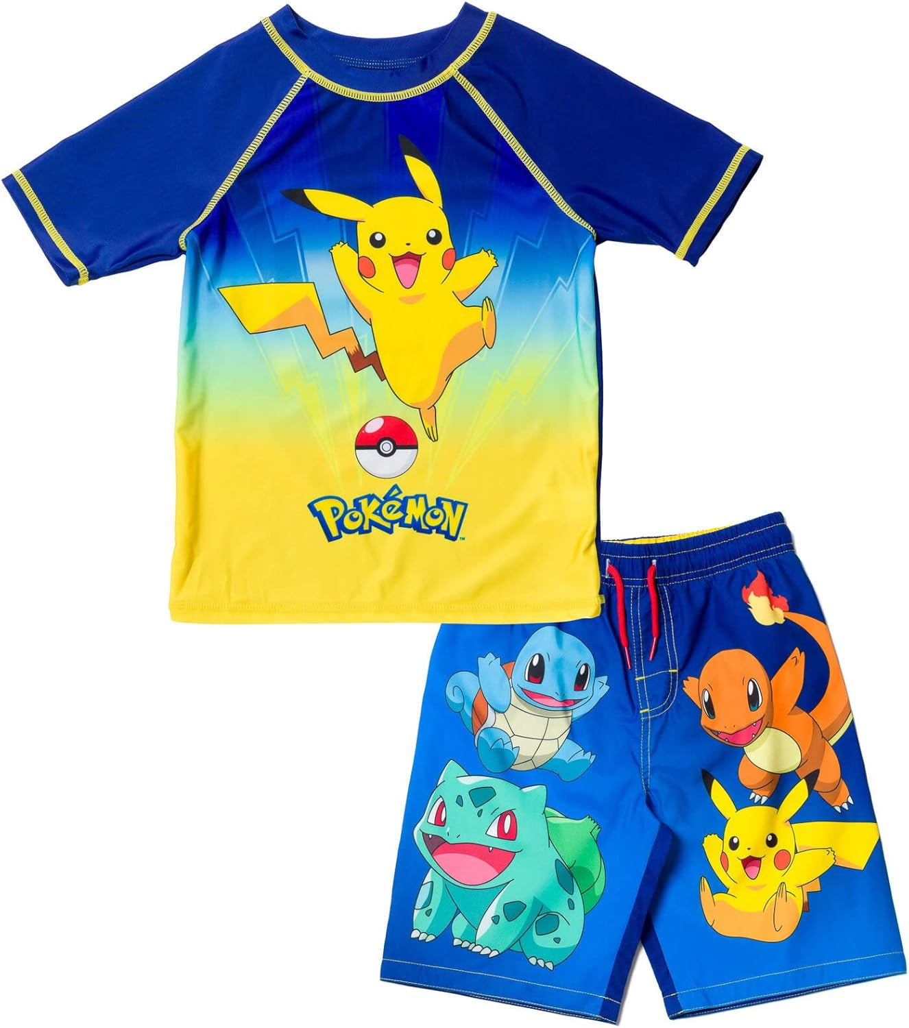 Pokemon Conjunto de traje de baño con protección UPF 50+