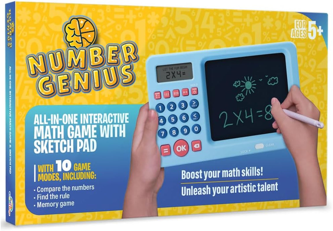 Juego electrónico interactivo de matemáticas con bloc de bocetos, juegos educativos de aprendizaje de matemáticas para niños: suma, resta, multiplicación, división