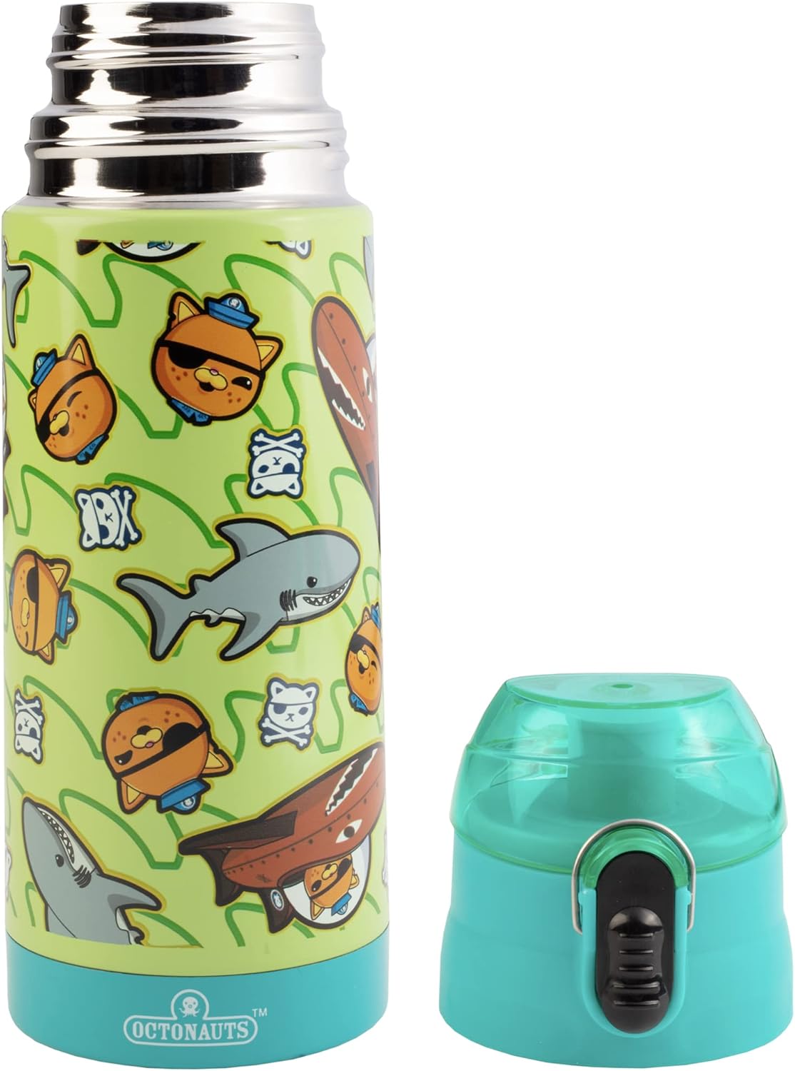 Octonautas - Botella de agua reutilizable de acero inoxidable de 13 onzas