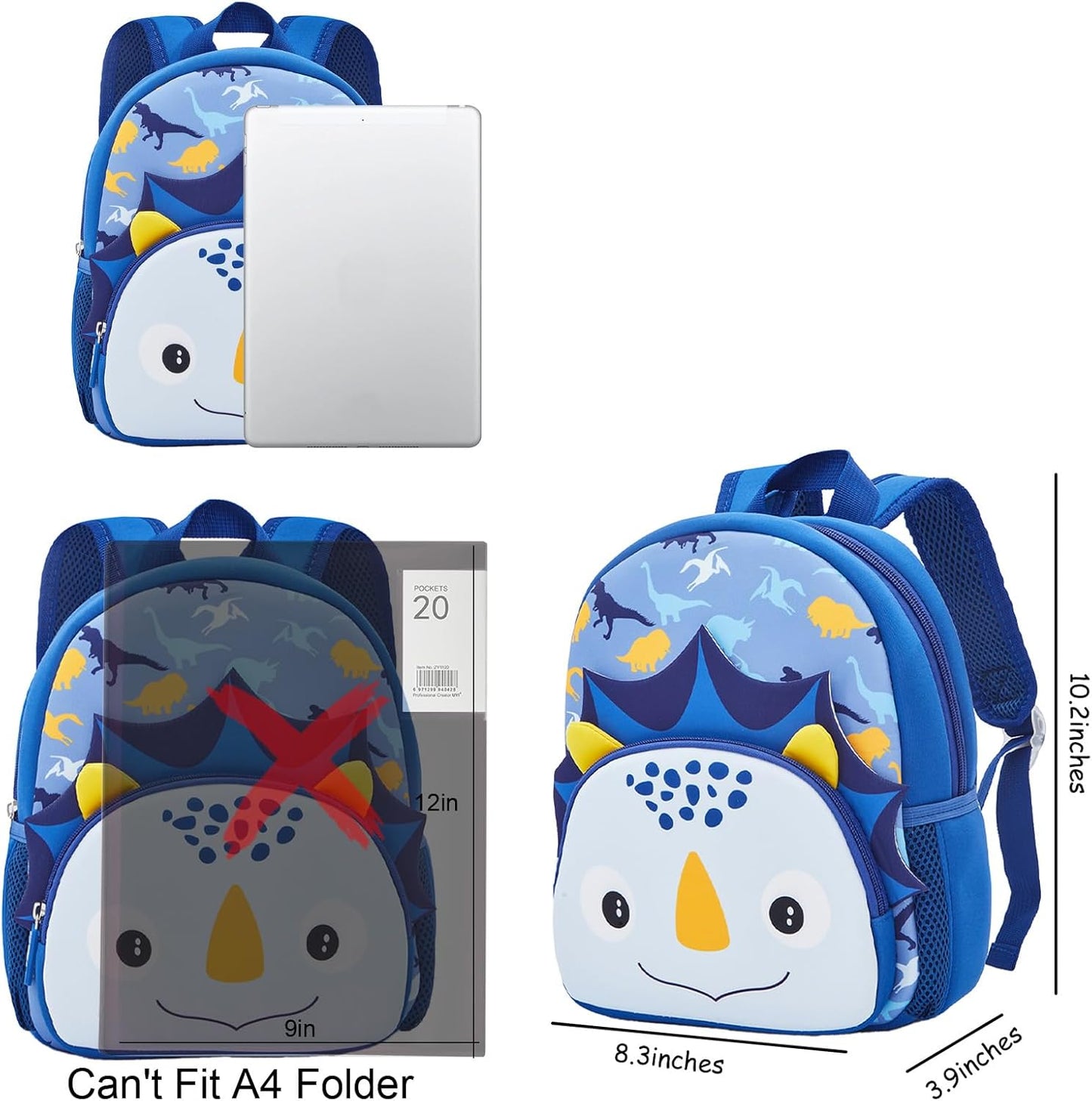 Mochila preescolar 10.2 Pulgadas de alto