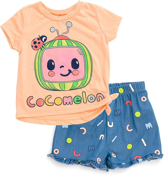 CoComelon JJ - Conjunto de camiseta y pantalones cortos