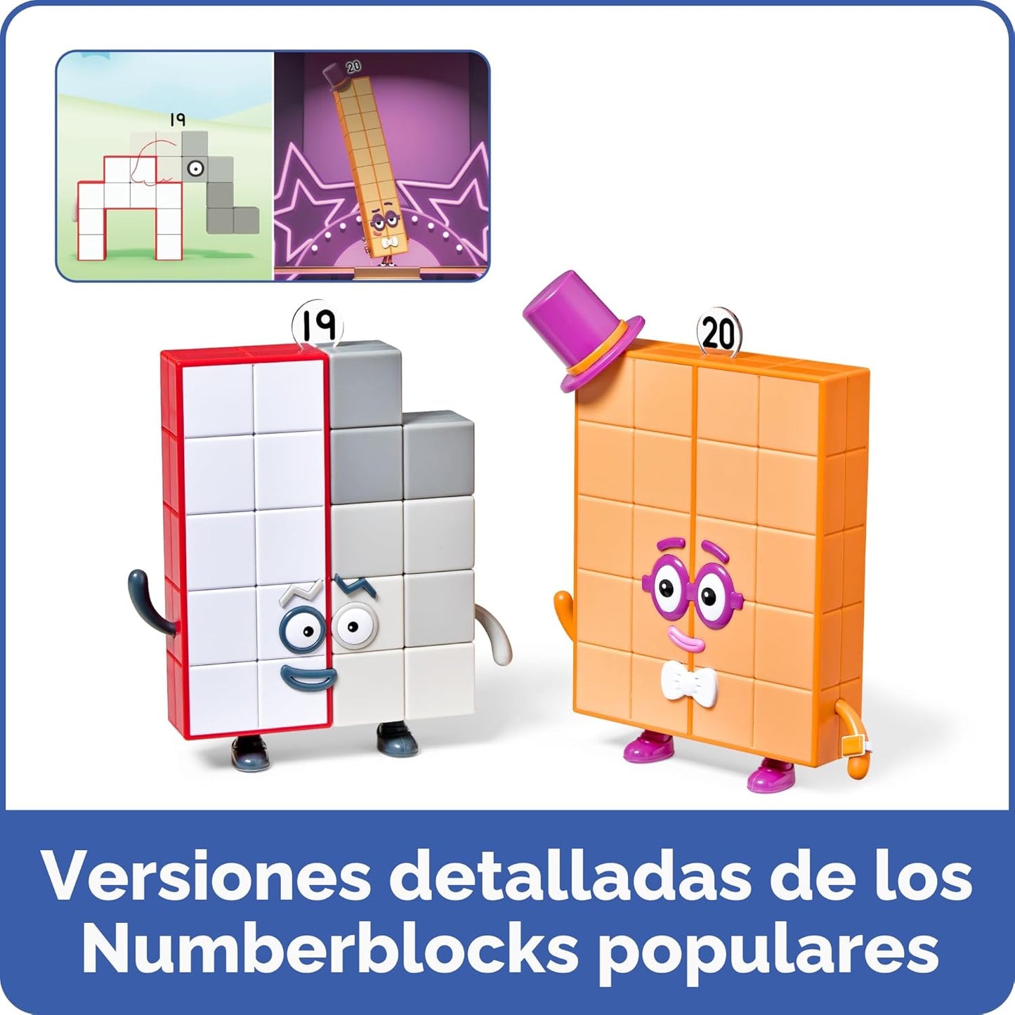 hand2mind Numberblocks Friends - Figuras de diecinueve y veinte