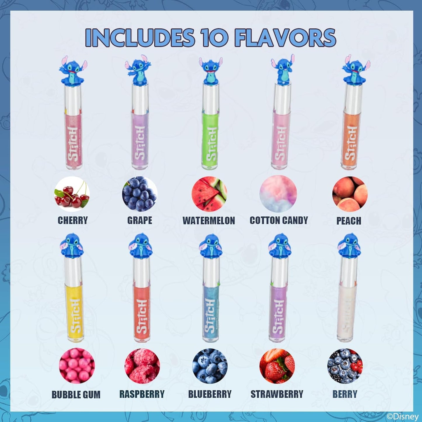 Disney Stitch - Brillo de labios a base de plantas
