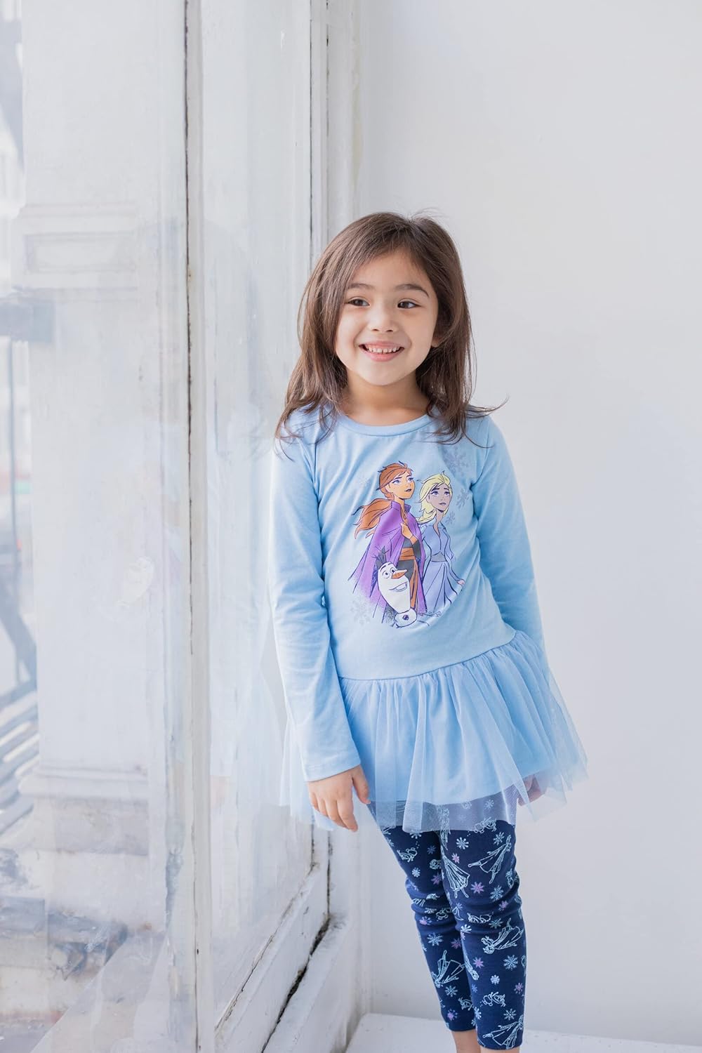 Disney Frozen Elsa Anna Frozen - Conjunto de camiseta y leggings