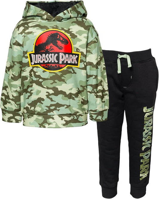 Jurassic Park T-Rex - Conjunto de sudadera con capucha y pantalones de forro polar